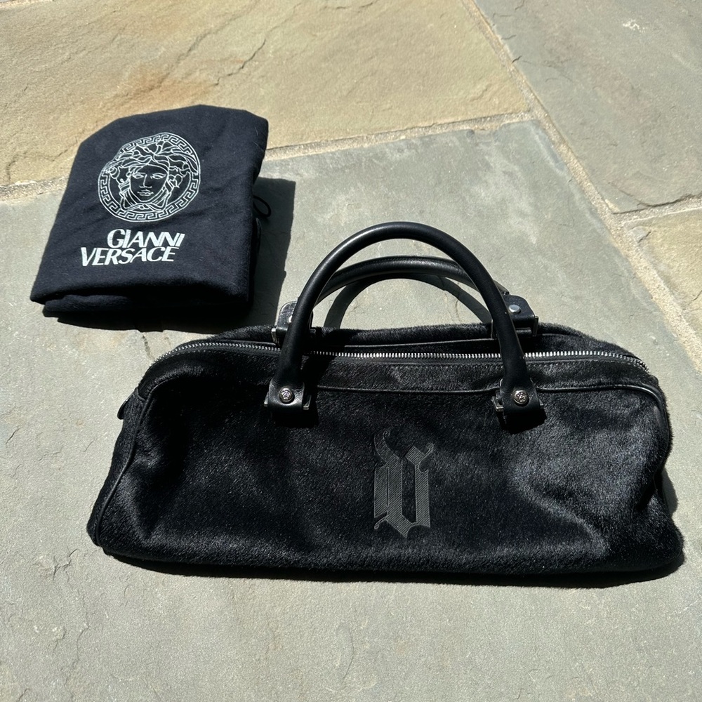 Versace Pony Hair and Leather Handbag